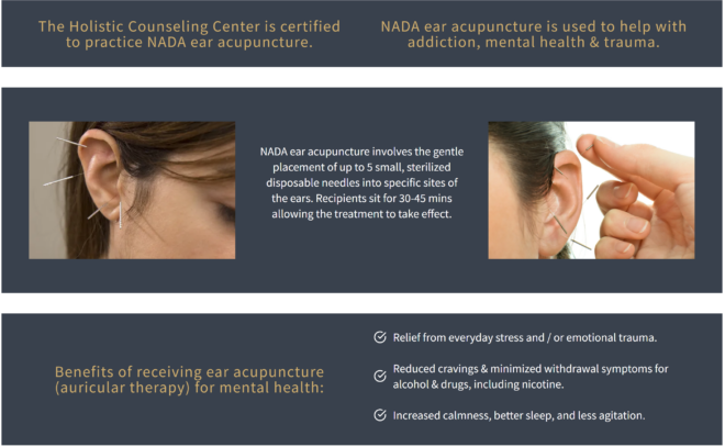 Ear Acupuncture + Counseling for People Dealing with Addiction